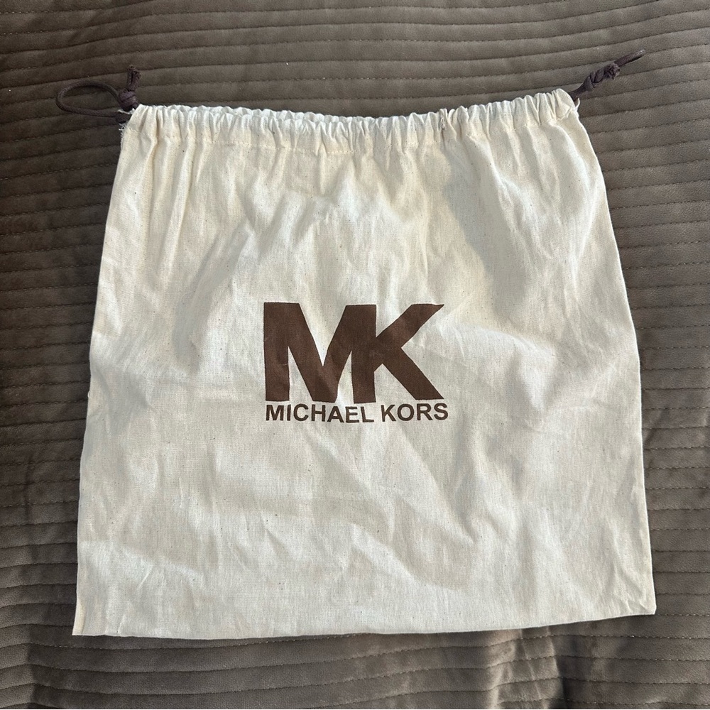 Michael Kors Ivory Brown Drawstring Dust Bag